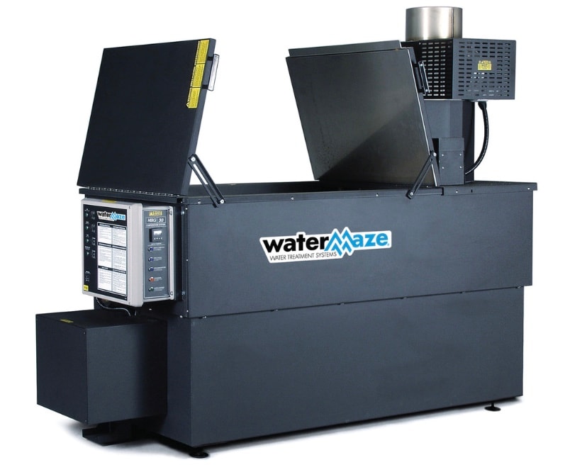 Industrial water filtration equipment in a treatment facility